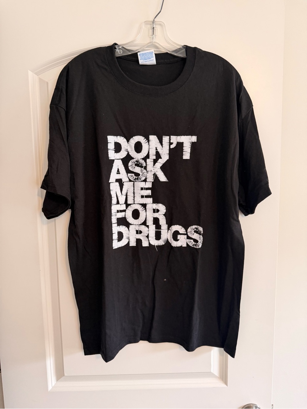 Hanes Black Graphic Tee with White Statement Print